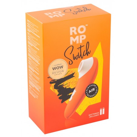 Stimulateur Clitoridien - Switch Orange - A Air Pulsé - 13,5 cm / Ø 4,5 cm - Romp