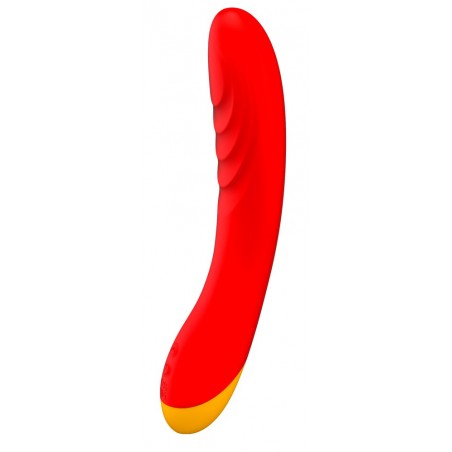 Vibromasseur Incurvé Et Strié - Hype Rouge - Waterproof - Rechargeable - 17 cm / Ø 3,6 cm - Romp