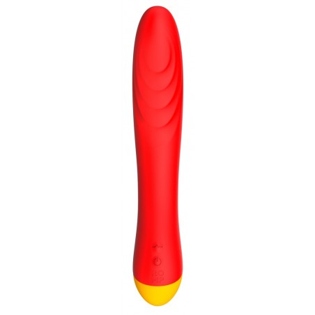 Vibromasseur Incurvé Et Strié - Hype Rouge - Waterproof - Rechargeable - 17 cm / Ø 3,6 cm - Romp