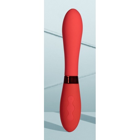 Vibromasseur Droit Et Lisse - Smooth Line Rouge - Rechargeable - 11 cm / Ø 3,4 cm - Loveline