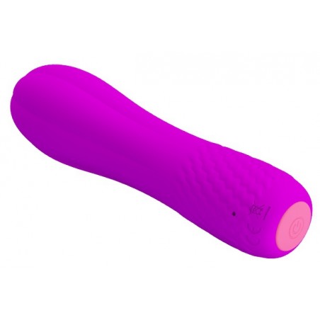 Vibromasseur Allen Violet - Vaginal Et Zones Erogènes - Waterproof - Rechargeable - 12 cm / Ø 3 cm - Pretty Love