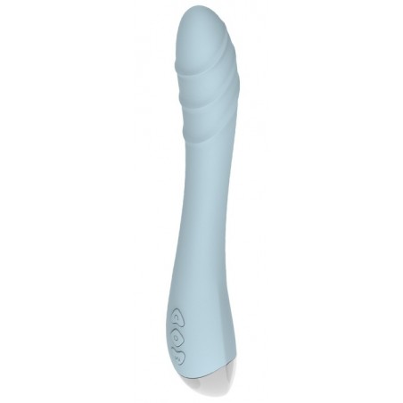 Vibromasseur Structuré - Fox Lindo Bleu - Waterproof - Rechargeable - 14 cm / Ø 3 cm - Myplaytoys
