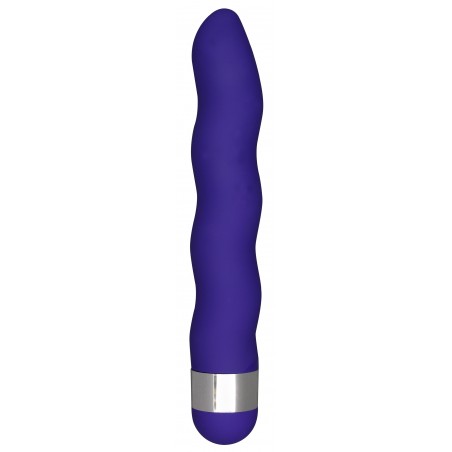 Vibromasseur Ondulé - Funky Wave Bleu - Vaginal Ou Anal Ou Zones Erogènes - 15 cm / Ø 3 cm - Toyjoy