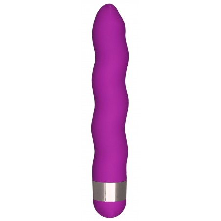 Vibromasseur Ondulé - Funky Wave Violet - Vaginal Ou Anal Ou Zones Erogènes - 15 cm / Ø 3 cm - Toyjoy