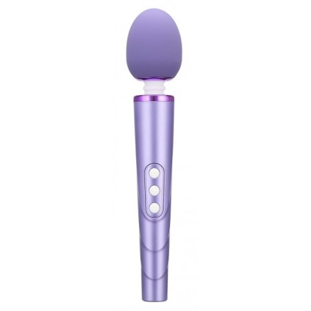 Stimulateur clitoridien - Wand Eggy Violet Métallisé - Rechargeable - 25 cm / Ø 4,9 cm - Myplaytoys