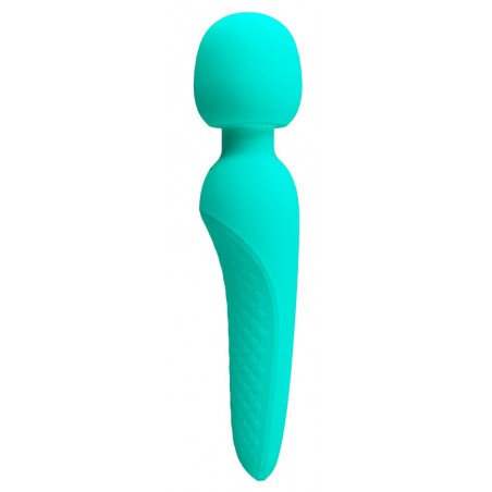 Stimulateur clitoridien - Wand Meredith Turquoise - Waterproof - Rechargeable - 21,5 cm / Ø 5 cm - Pretty Love