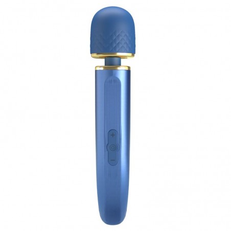Stimulateur clitoridien - Wand Colorfull Bleu Métallisé - Rechargeable - 24 cm / Ø 4,8 cm - Pretty Love