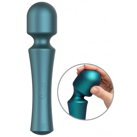 Stimulateur clitoridien - Wand Presto Vert Métallisé - Rechargeable - 20,5 cm / Ø 4,7 cm - Romp