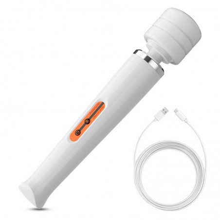 Stimulateur clitoridien - Wand Coolmagic Blanc - Rechargeable - 32 cm / Ø 6 cm - BDSMaster