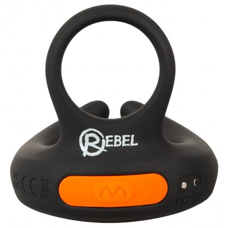 Ballstretcher Vibrant Touring Vibe Télacommandé - Cockring Et Ball Ring - Rechargeable - Ø 3,4 cm Et 4,6 cm - Rebel