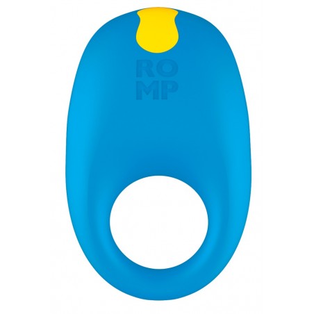 Cockring Vibrant Et Stimulateur Clitoridien Bombé Et Nervuré - Juke Bleu - Rechargeable - 7,5 cm / Ø 3 cm - Romp