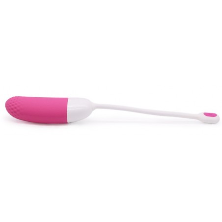 Œuf Vibrant Strié Vini Fuchsia - Connecté - Waterproof - Rechargeable - 10 cm / Ø 3,6 cm - Magic Motion