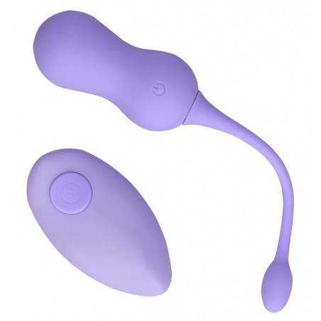 Boules de Geisha Vibrantes Viony Violet - Télécommandées - Rechargeable - Œuf Vibrant - 7 / Ø 3 cm - Loveline