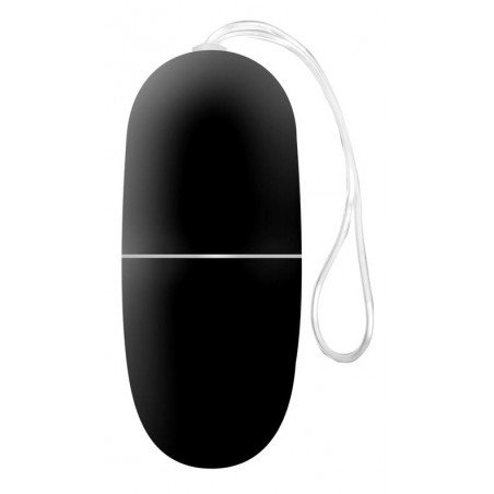 Œuf Vibrant Lisse - Ecoblack Noir - Télécommandé - Silicone doux - 7,5 cm / Ø 3,2 cm - Latetobed