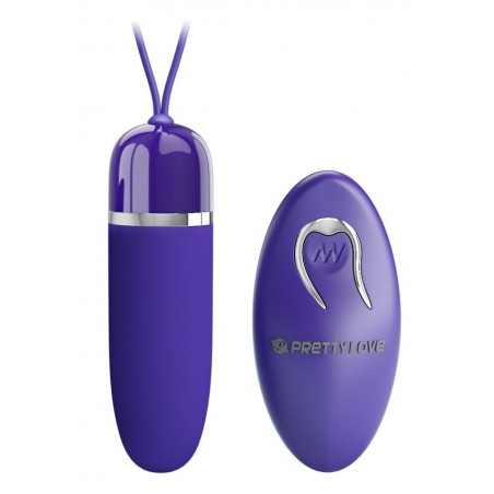 Œuf Vibrant Lisse - Darlene-Youth Violet - Télécommandé - Silicone doux - 9 cm / Ø 2,8 cm - Pretty Love