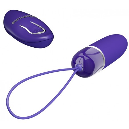Œuf Vibrant Lisse - Darlene-Youth Violet - Télécommandé - Silicone doux - 9 cm / Ø 2,8 cm - Pretty Love