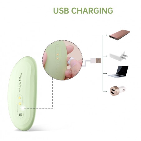 Stimulateur Clitoridien De Culotte Nyx Vert - Connecté - Waterproof - Rechargeable - 9 cm / 4 cm - Magic Motion