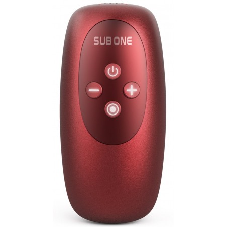 Masturbateur Tapping Sub One Rouge - Forme De Coquille Ondulée Et Strié - Waterproof - Rechargeable - 7,5 cm / Ø 5 cm - Man.Wan