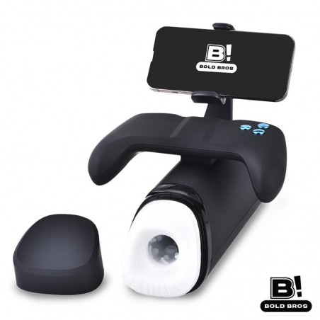 Masturbateur Chauffant Conty - Va-Et-Vient - Vibrations - Forme Manette De Jeu - Rechargeable - 14 cm / Ø 3,5 cm - Bold Bros