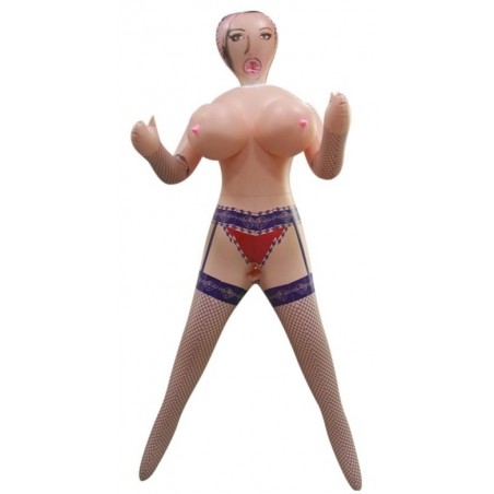 Poupée Gonflable Jezebel Ryding - Peau Claire - Porte-Jarretelle Et Tanga - 1,60 Mètre - Bouche / Vagin / Anus - Generique