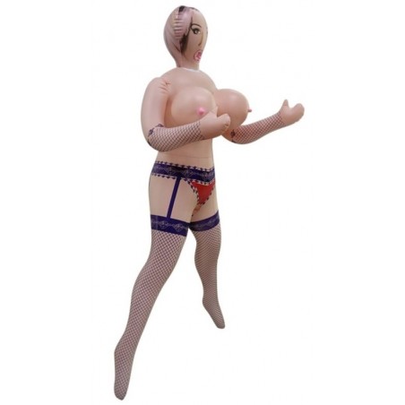 Poupée Gonflable Jezebel Ryding - Peau Claire - Porte-Jarretelle Et Tanga - 1,60 Mètre - Bouche / Vagin / Anus - Generique