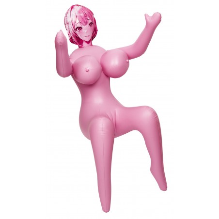 Poupée Gonflable Mimi Rose - Imitation Dessin Animé Tanga - Vagin / Anus - Position Assise - Calexotics
