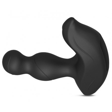 Stimulateur De Prostate Lois Noir Télécommandé - Vibrations/Rotations/Va-Et-Vient - Etanche - USB - 9 cm / Ø 3,5 cm - Anal Tech