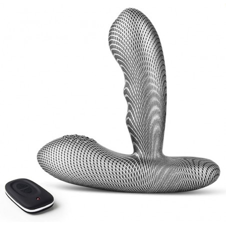 Stimulateur De Prostate Bodi Gris Télécommandé - Vibrations/Doigtés - Etanche - Rechargeable - 9 cm / Ø 3 cm - Anal Tech