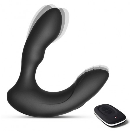 Stimulateur De Prostate Vibrant Edgar Noir Télécommandé - Waterproof - Rechargeable - 9 cm / Ø 3 cm - Anal Tech