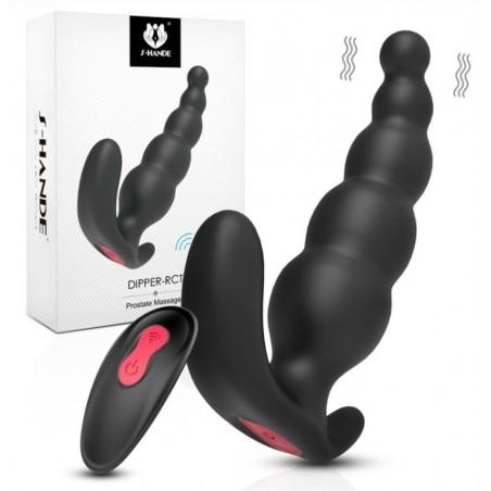 Stimulateur De Prostate Vibrant Dipper Vibrator A 5 Boules - Télécommandé - Etanche - Rechargeable - 12,5 cm / Ø 2 cm - Fukr