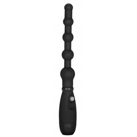 Plug Anal Vibrant - Booty Flexer Noir - 4 Boules - Flexible - 14 cm / Ø De 1,5 A 2,5 cm - Calexotics