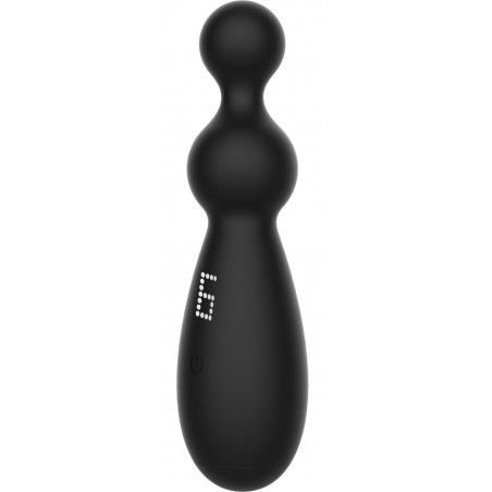 Plug Anal Vibrant A 2 Boules - Twin Thrill S Noir - Rechargeable - 7 cm / Ø De 2,7 A 3,5 cm - Hidden Desire
