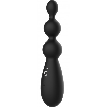 Plug Anal Vibrant A 3 Boules - Triple Thrill M Noir - Rechargeable - 11 cm / Ø De 2,1 A 3,6 cm - Hidden Desire