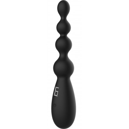 Plug Anal Vibrant A 4 Boules - Tetra Thrill L Noir - Rechargeable - 13,5 cm / Ø De 2,1 A 3,6 cm - Hidden Desire