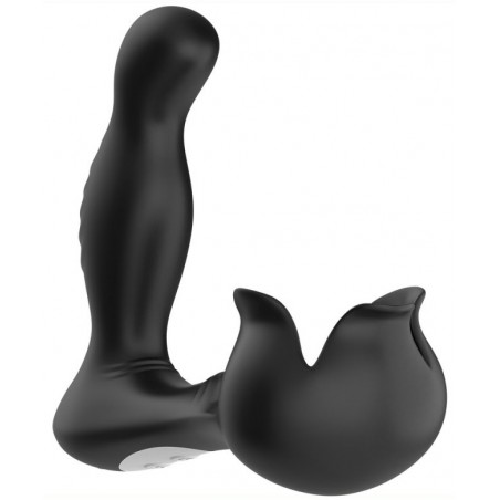 Stimulateur De Prostate Rotatif Et Sac Surround Noir - Télécommandé - Etanche - Rechargeable - 10 cm / Ø 3,4 cm - Fukr