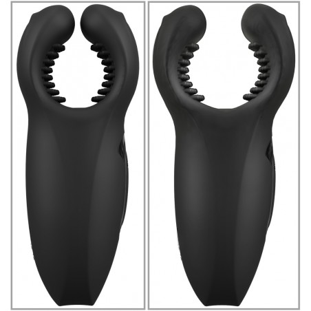 Masturbateur - Wand Pour Homme Move Wing Noir - Anneau Ouvert A Picots - Etanche - Rechargeable - 14,5 cm / Ø 3 cm - Rebel