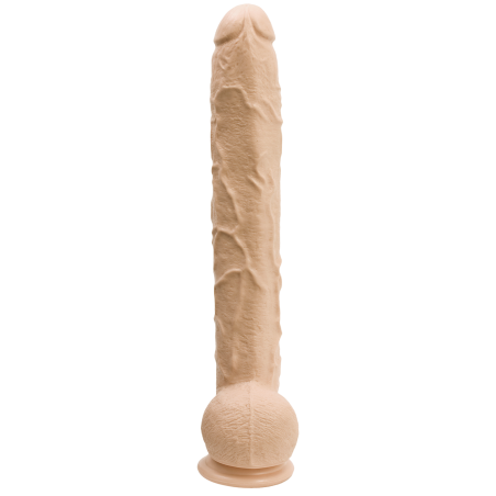 Gode XXL Ventouse Ou Harnais Dick Rambone Chair - Avec Testicules - Souple Et Réaliste - 34 cm / Ø 6,4 cm - Doc Johnson
