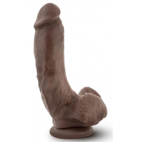 Gode Flexible A Ventouse Ou Harnais Mr Mayor Marron - Avec Testicules - Souple Et Réaliste - 16 cm / Ø 5 cm - Dr Skin