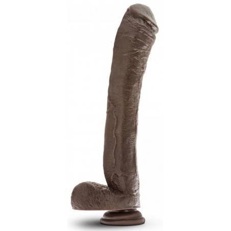 Gode XXL Flexible A Ventouse Ou Harnais Mr Ed Marron - Avec Testicules - Souple Et Réaliste - 28 cm / Ø 5,5 cm - Dr Skin