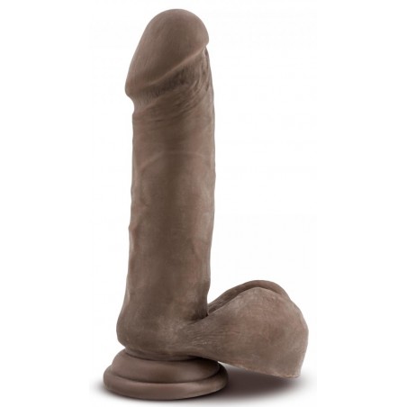 Gode Flexible A Ventouse Ou Harnais Mr Magic Marron - Avec Testicules - Souple Et Réaliste - 19 cm / Ø 5 cm - Dr Skin