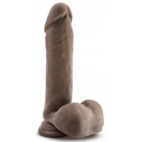 Gode Flexible A Ventouse Ou Harnais Mr Magic Marron - Avec Testicules - Souple Et Réaliste - 19 cm / Ø 5 cm - Dr Skin
