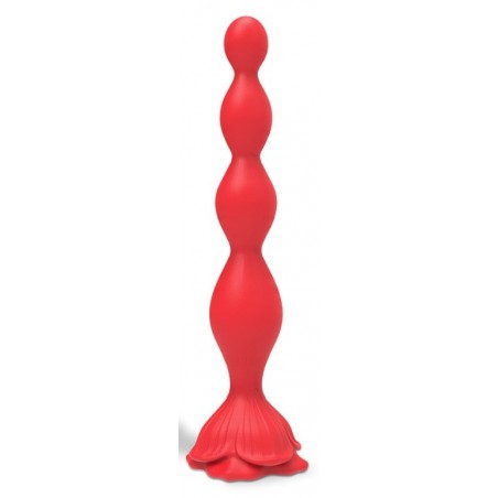 Plug Anal Vibrant Beely Vibe Rouge Et Noir A Ventouse - Waterproof - Rechargeable - 16 cm / Ø De 1,8 A 3,2 cm - Analtech
