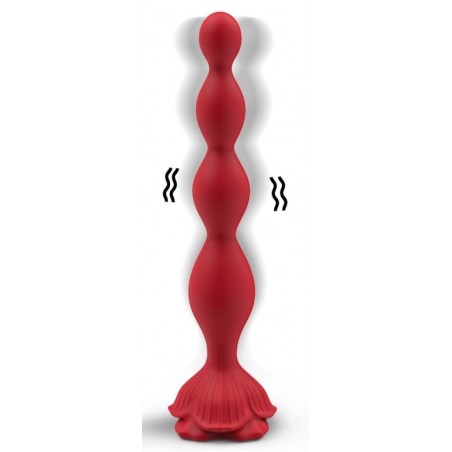 Plug Anal Vibrant Beely Vibe Rouge A Ventouse - Waterproof - Rechargeable - 16 cm / Ø De 1,8 A 3,2 cm - Analtech