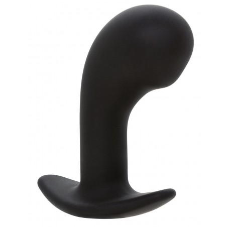 Plug Anal Courbé Vibrant Curvedrock Noir - Waterproof - Rechargeable - 10 cm / Ø 4,2 cm - Calexotics
