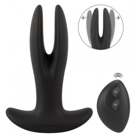 Plug Anal A Dilatation Spready Noir - Télécommandé - Rechargeable - 11,5 cm / Ø De 2,8 A 4,6 cm - Anos