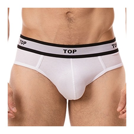 Slip Blanc Et Ceinture Noire Avec inscription Top - Coton - Tailles : S / M / L / XL - Bercode Berlin