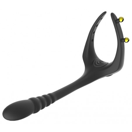 Cockring Et Plug Lord Vibrant - Télécommandé - Rechargeable - Cockring Ø De 3,8 A 5,5 cm - Plug Anal 16 / Ø 1,8 cm - AnalTech