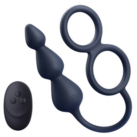 Ballstretcher Et Plug Vibrant Trikon - Rechargeable - Télécommandé - Plug Anal 9 cm / Ø De 2 A 3 cm - Analtech
