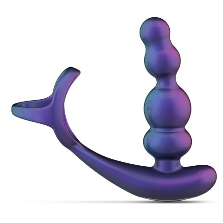 Ballstretcher Et Plug A 5 Boules - Stellar Force Violet - Vibrant - Rechargeable - Télécommandé - Plug 10 cm / Ø 3,4 cm - Hueman