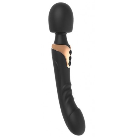 Vibromasseur Ou Wand Clitoridien - Duzio Noir - Polyvalent - Massage - Rechargeable - 12 cm / Ø 3,7 cm - BDSMaster